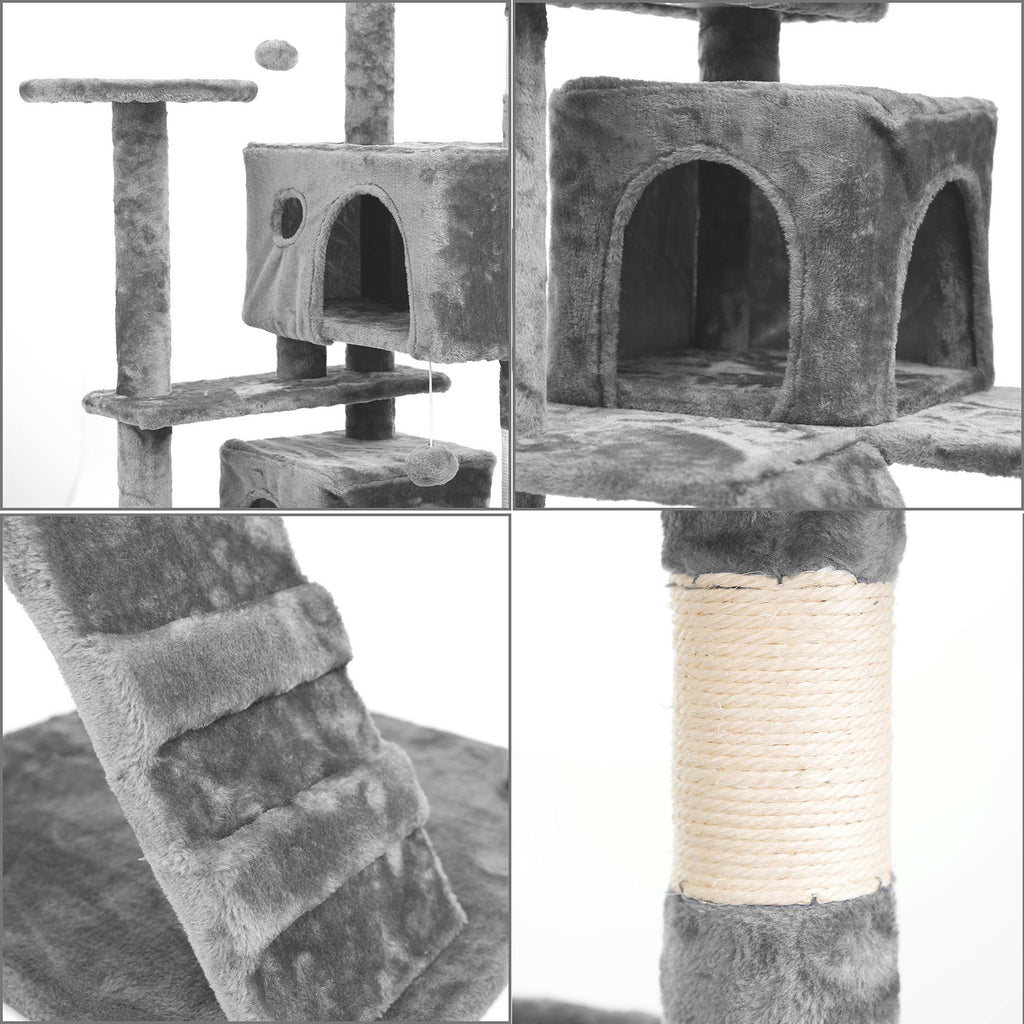 Cat Tree with 138 cm Tower Multi-Level Cats Activity Centre - product gallery image 14