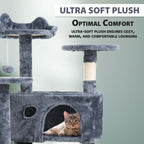 Cat Tree with 138 cm Tower Multi-Level Cats Activity Centre - product gallery image 3