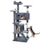 Cat Tree with 138 cm Tower Multi-Level Cats Activity Centre