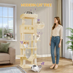 Cat Tree with 170cm, Indoor Cats, Large Tall Tower, Multi-Level - product gallery image 6