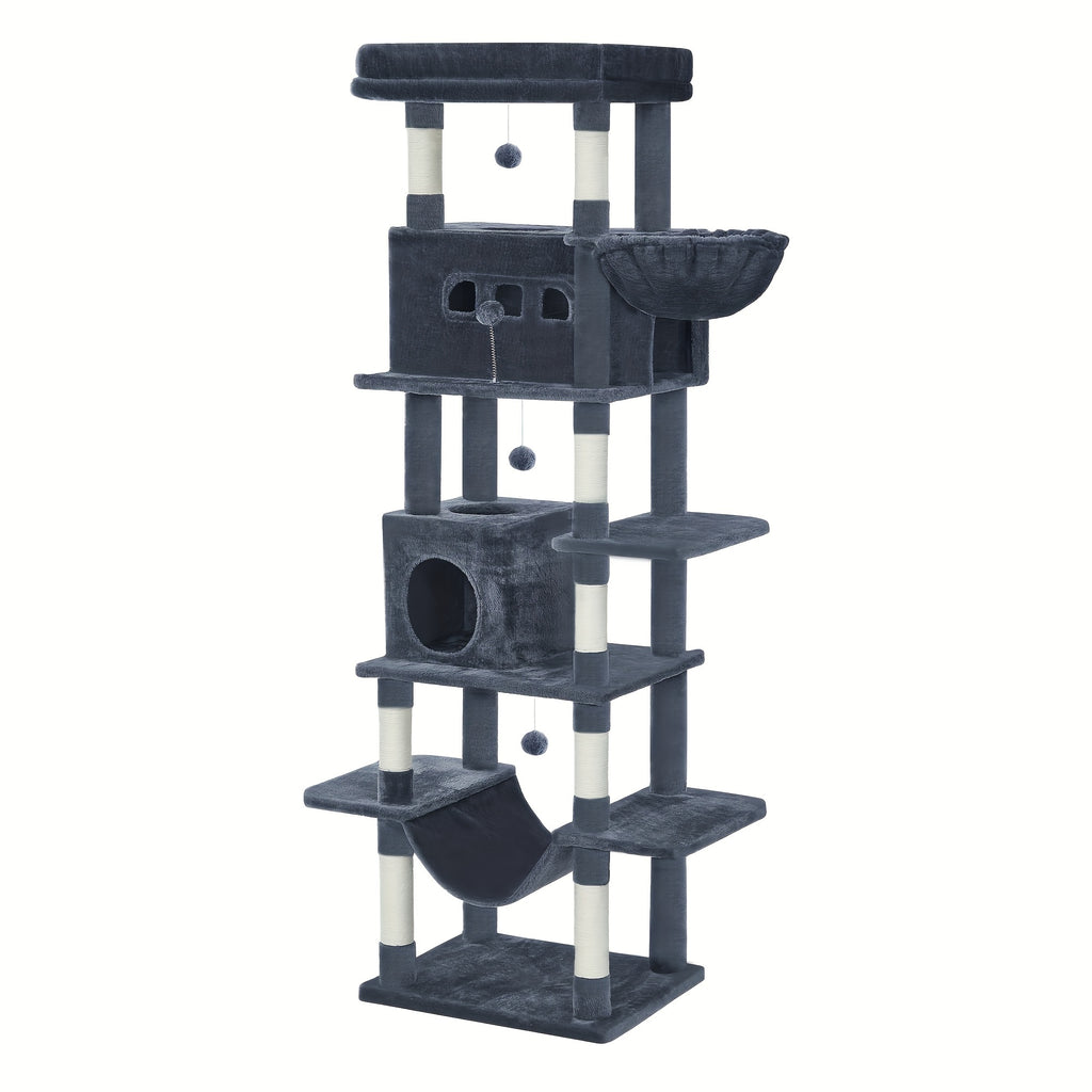 Cat Tree with 210 Cm Large Scratching Post, Tower Maine - product gallery image 5
