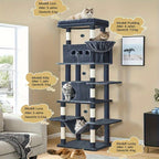 Cat Tree with 210 Cm Large Scratching Post, Tower Maine - product gallery image 6