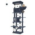 Cat Tree with 210cm, Indoor Cats, Large Tall Tower, Multi-Level - Deep Gray option