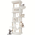 Cat Tree with 210cm, Indoor Cats, Large Tall Tower, Multi-Level - product gallery image 11