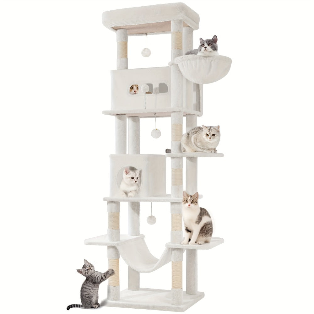 Cat Tree with 210cm, Indoor Cats, Large Tall Tower, Multi-Level - product gallery image 11