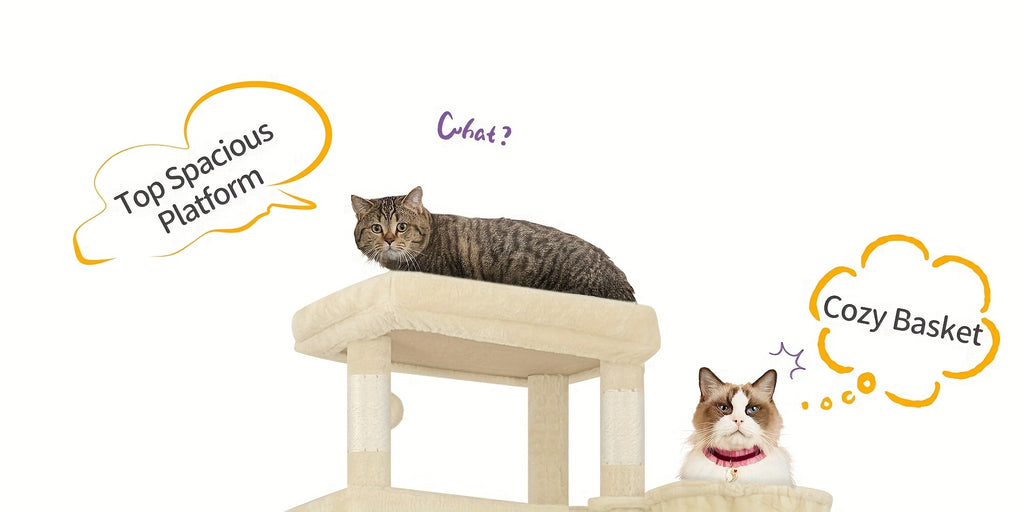 Cat Tree with 210cm, Indoor Cats, Large Tall Tower, Multi-Level - product gallery image 14