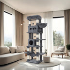 Cat Tree with 210cm, Indoor Cats, Large Tall Tower, Multi-Level - product gallery image 4
