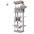 Cat Tree with 210cm, Indoor Cats, Large Tall Tower, Multi-Level - product gallery image 9
