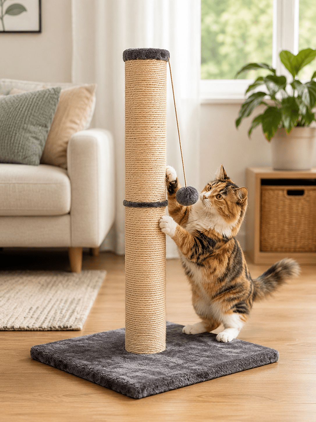 Cat Tree with 40cm, 1, Scratching Post Scratch Post Kitten Scratcher - product gallery image 8