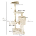Cat Tree with 40cm, 74in, 1pc, Cream Colour for pet care at home - Cream Color option