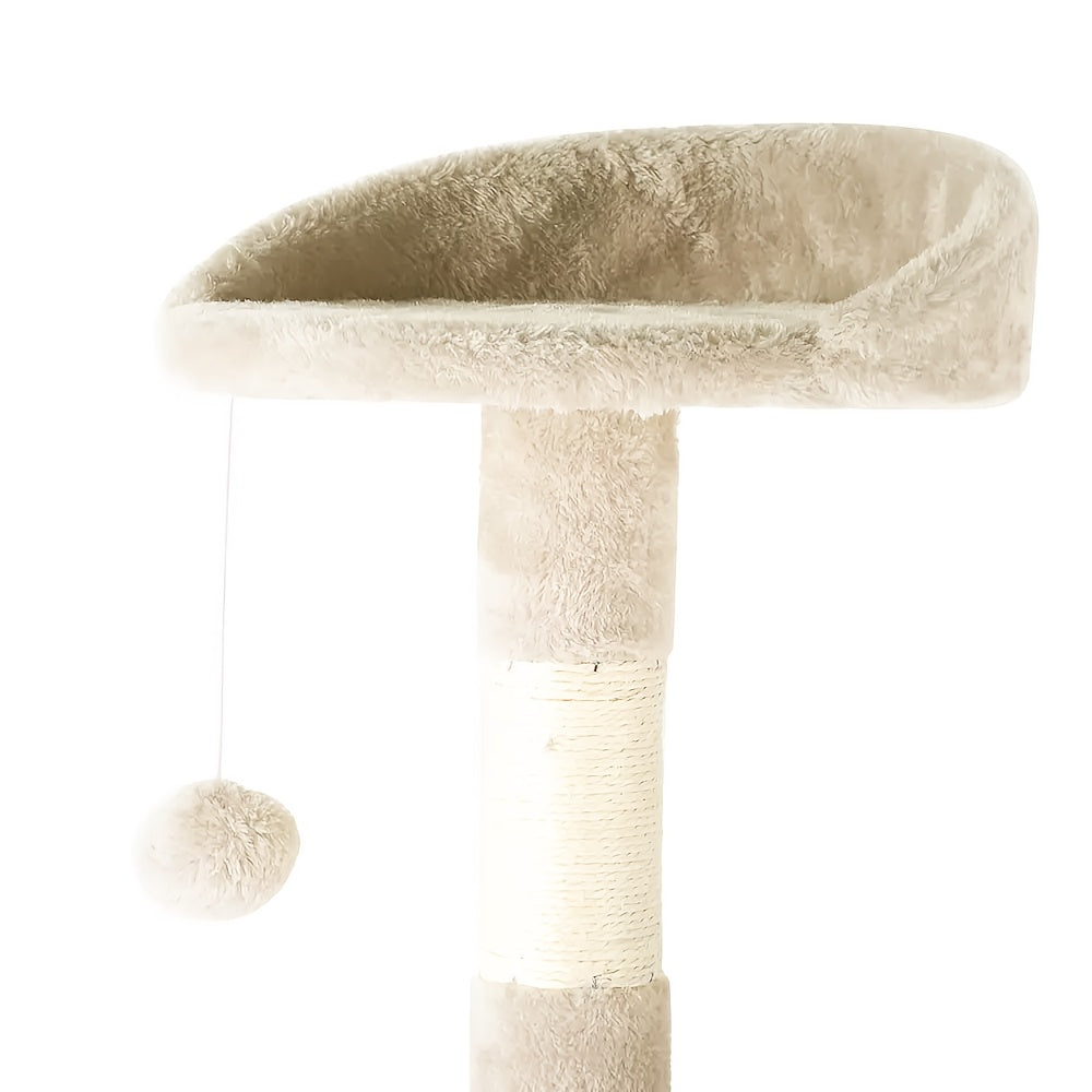 Cat Tree with 40cm, 74in, 1pc, Cream Colour for pet care at home - product gallery image 4