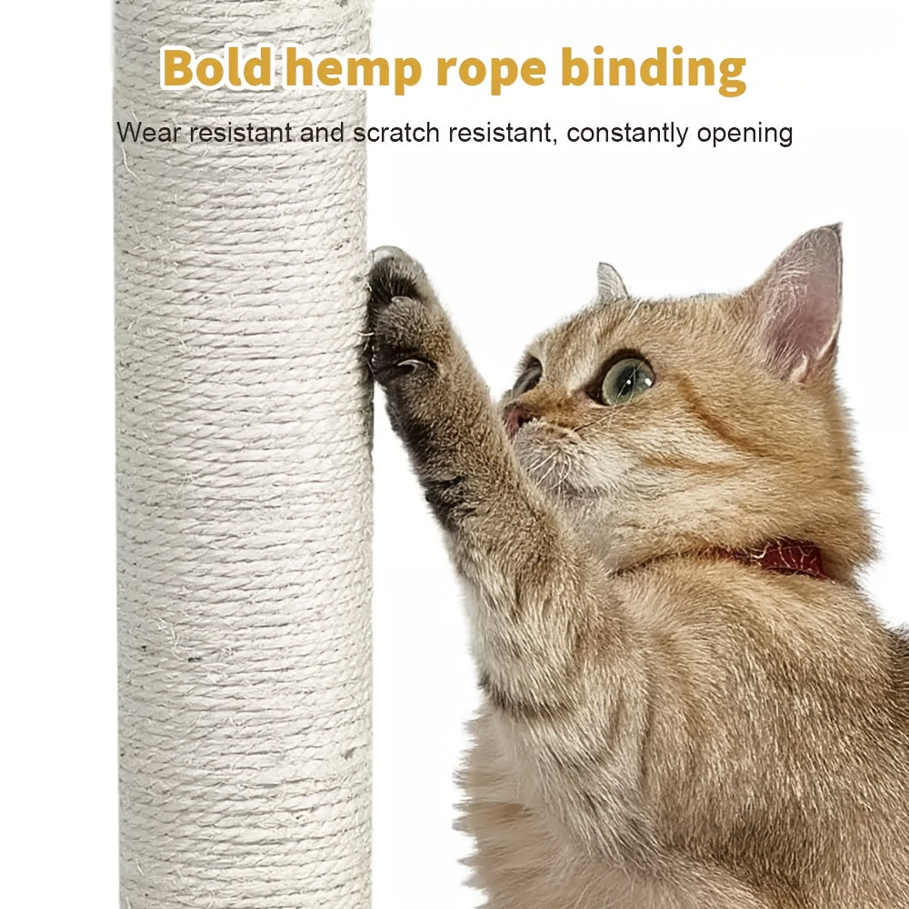 Cat Tree with 40cm, 74in, 1pc, Cream Colour for pet care at home - product gallery image 5