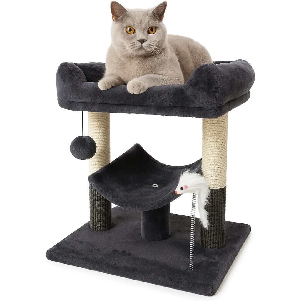 Cat Tree with 50cm, 1, Grey Tower Sisal Scratching Posts, Cosy - product gallery image 2