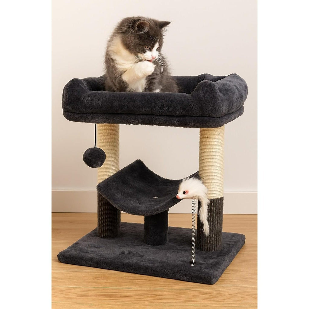 Cat Tree with 50cm, 1, Grey Tower Sisal Scratching Posts, Cosy - product gallery image 7