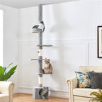 Cat Tree with Adjustable Height, 266cm, Costoffs Floor-to-Ceiling Tower, 226-266cm - product gallery image 2