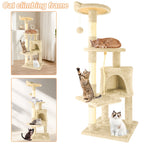 Cat Tree with Cream Colour, Luxurious Beige Super Large Four Stories - Cream Color option