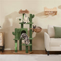 Cat Tree with Easy Assembly, 135cm, Cactus Tower Unique Green Design Sisal