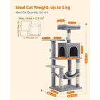 Cat Tree with Easy Assembly, M (45 x 35 x 112 cm) for pet care at home - product gallery image 2