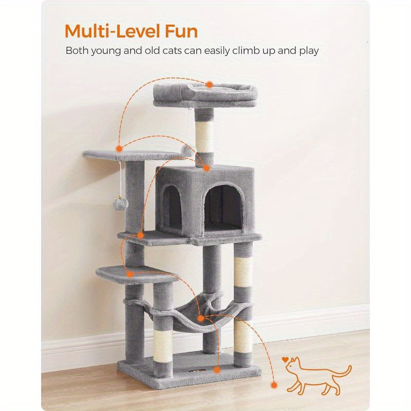 Cat Tree with Easy Assembly, M (45 x 35 x 112 cm) for pet care at home - product gallery image 4