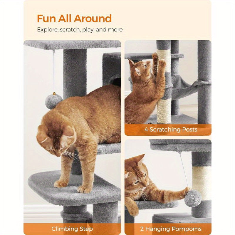 Cat Tree with Easy Assembly, M (45 x 35 x 112 cm) for pet care at home - product gallery image 6