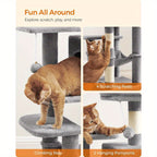 Cat Tree with Easy Assembly, M (45 x 35 x 112 cm) for pet care at home - product gallery image 6