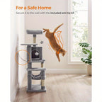 Cat Tree with Easy Assembly, M (45 x 35 x 112 cm) for pet care at home - product gallery image 7