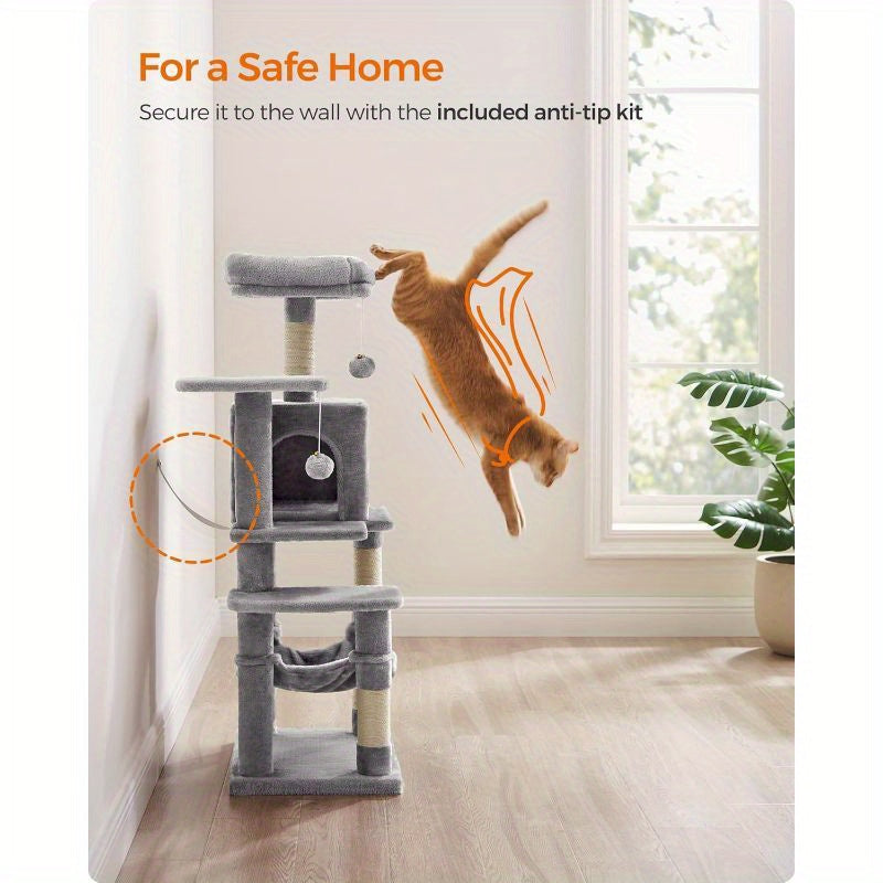 Cat Tree with Easy Assembly, M (45 x 35 x 112 cm) for pet care at home - product gallery image 7