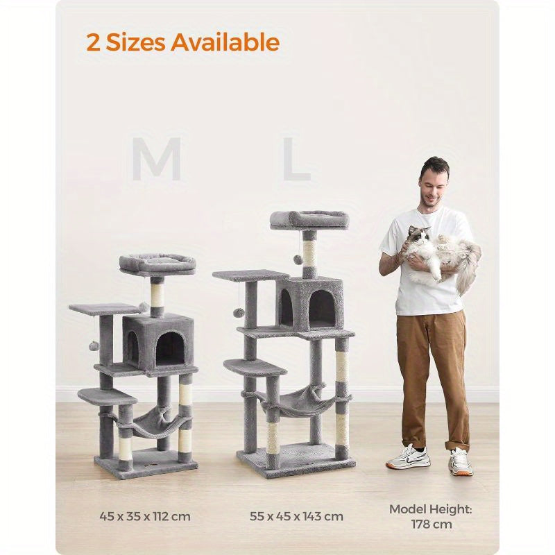 Cat Tree with Easy Assembly, M (45 x 35 x 112 cm) for pet care at home - product gallery image 8
