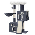 Cat Tree with Non-Slip, 98cm, Wood, Tower Indoor Cats, Multi-Level Cats House - Dark Gray option