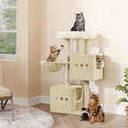 Cat Tree with Non-Slip, Easy Assembly, 98cm, Wood for pet care at home - product gallery image 11