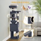 Cat Tree with Space-Saving, 180cm, Multi-Level HZUANERI Multi-Level Scratching - product gallery image 8