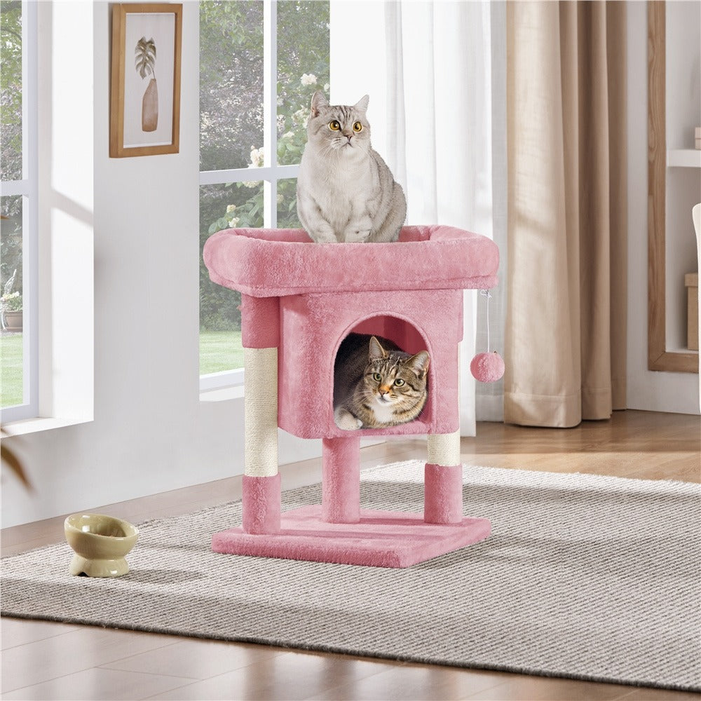 Cat Tree with Space-Saving, 59cm, Costoffs Height 2-Level Tower Furniture - product gallery image 11