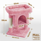 Cat Tree with Space-Saving, 59cm, Costoffs Height 2-Level Tower Furniture - product gallery image 12