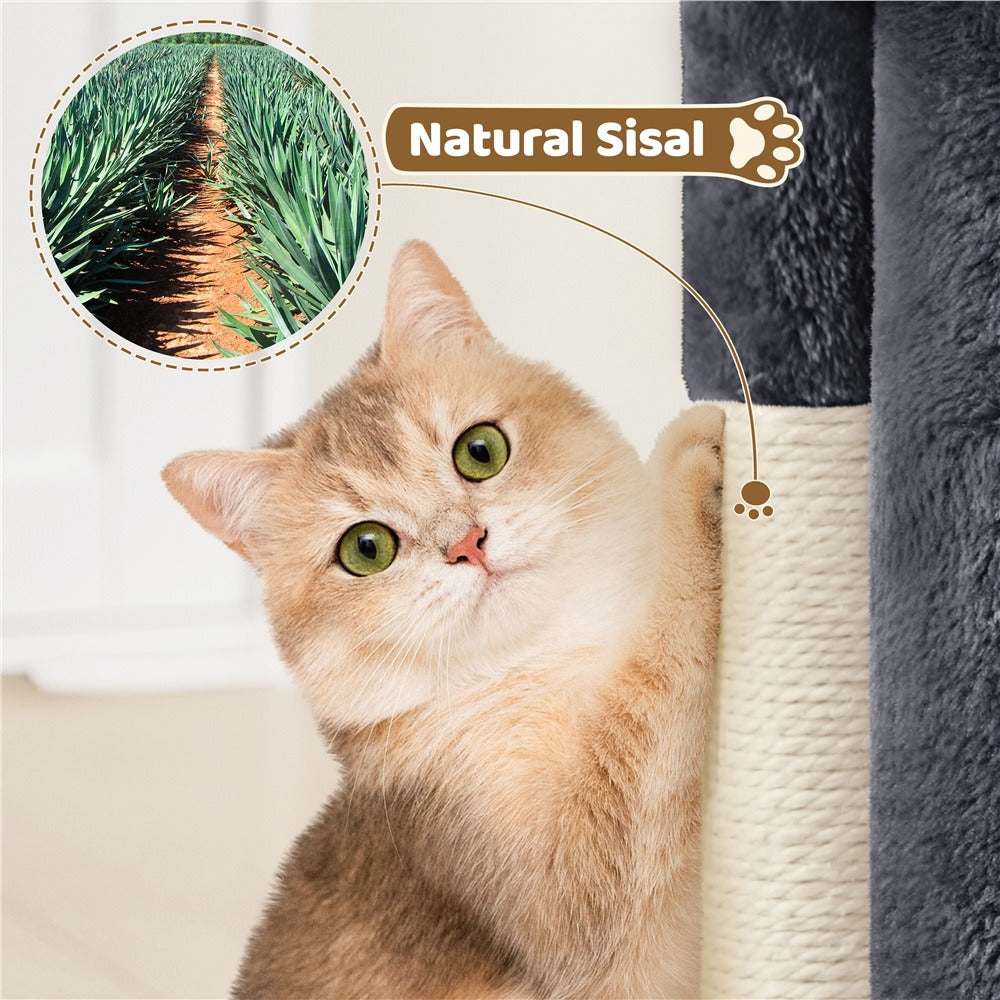Cat Tree with Space-Saving, 59cm, Costoffs Height 2-Level Tower Furniture - product gallery image 13