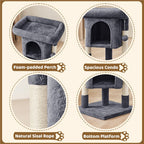 Cat Tree with Space-Saving, 59cm, Costoffs Height 2-Level Tower Furniture - product gallery image 14