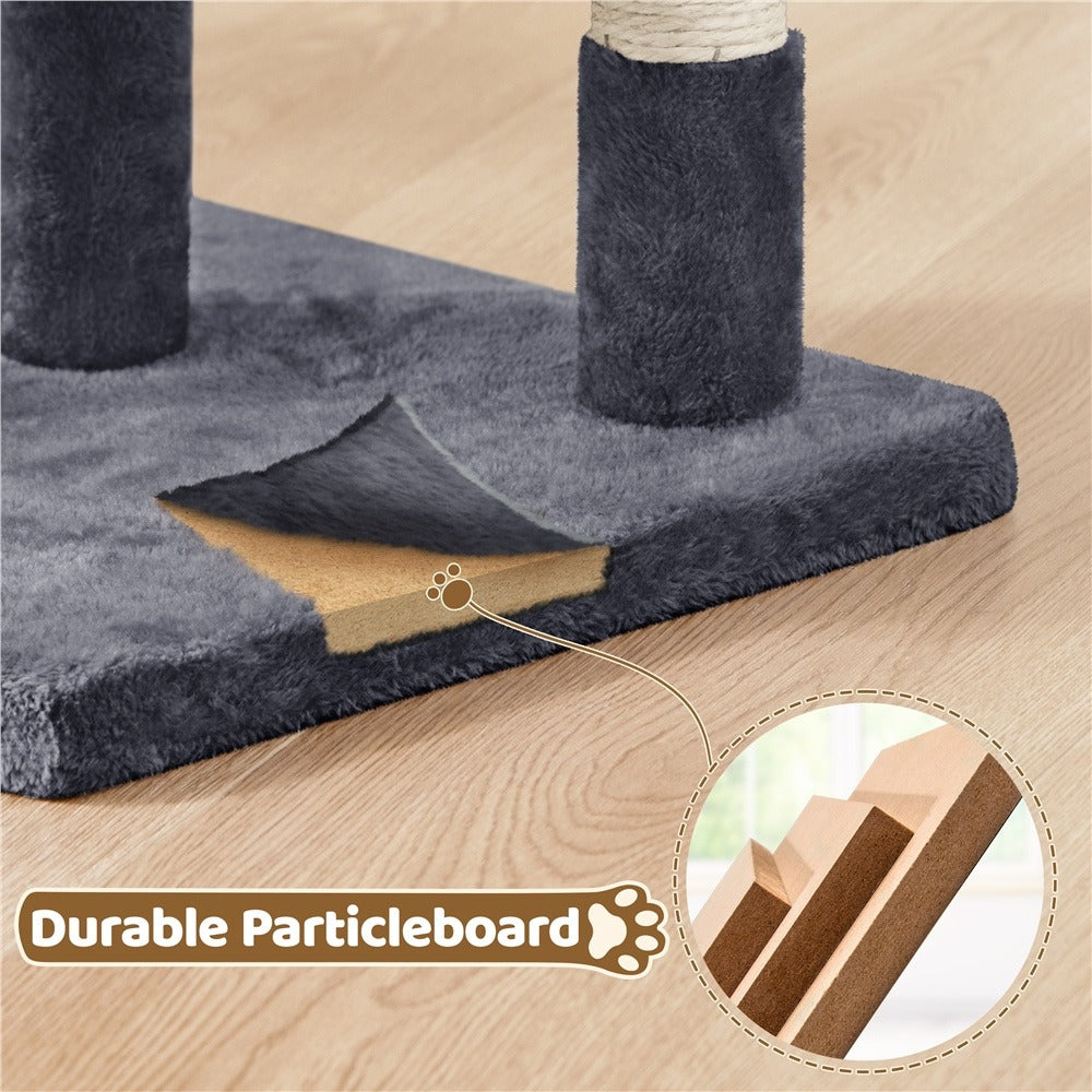 Cat Tree with Space-Saving, 59cm, Costoffs Height 2-Level Tower Furniture - product gallery image 15