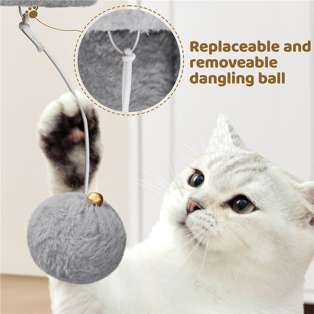 Cat Tree with Space-Saving, 59cm, Costoffs Height 2-Level Tower Furniture - product gallery image 16