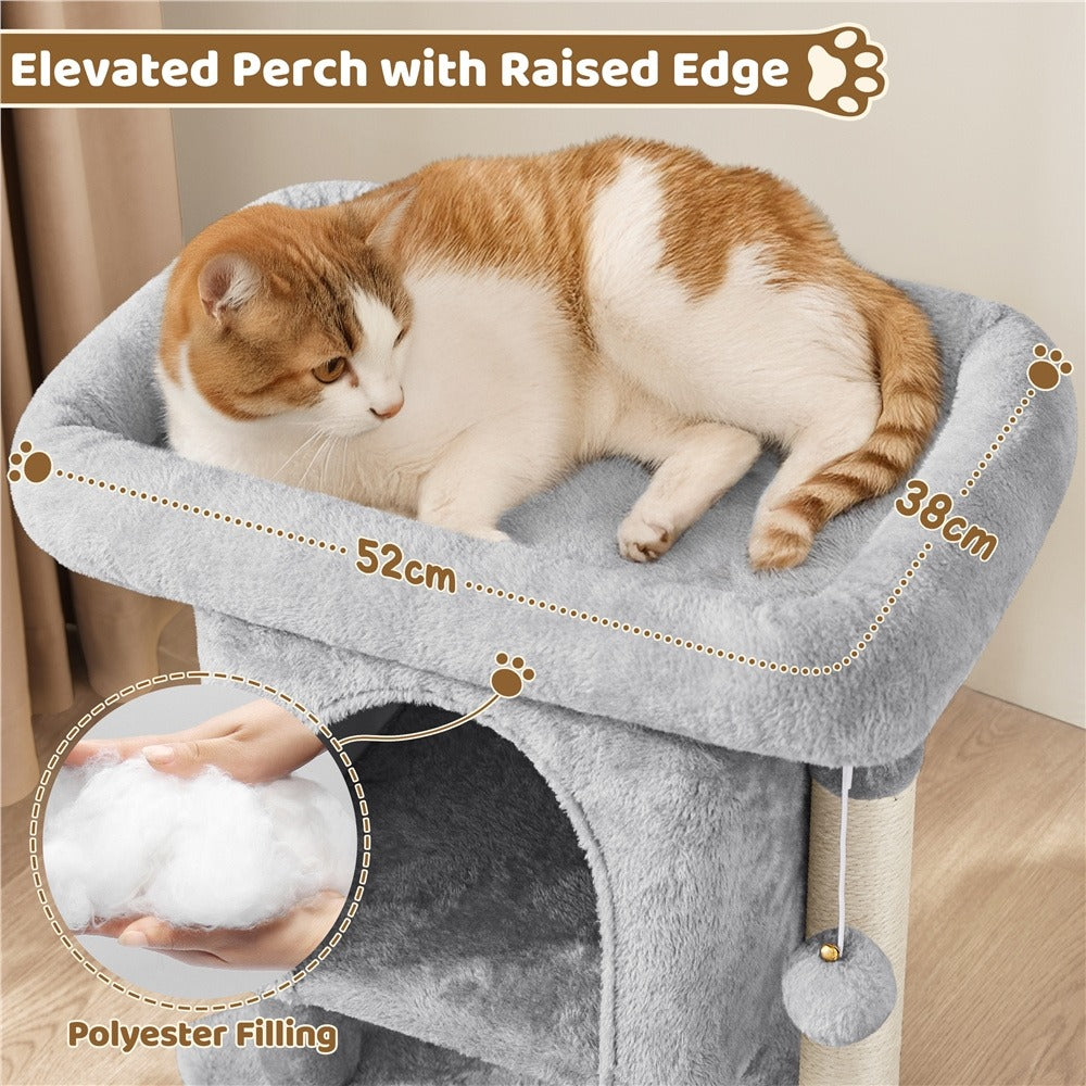 Cat Tree with Space-Saving, 59cm, Costoffs Height 2-Level Tower Furniture - product gallery image 17