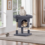 Cat Tree with Space-Saving, 59cm, Costoffs Height 2-Level Tower Furniture - product gallery image 2