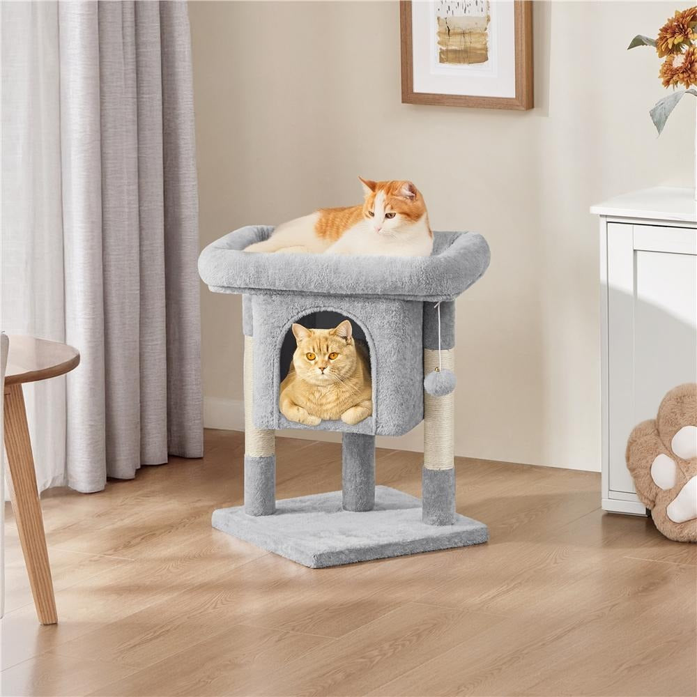 Cat Tree with Space-Saving, 59cm, Costoffs Height 2-Level Tower Furniture - product gallery image 4