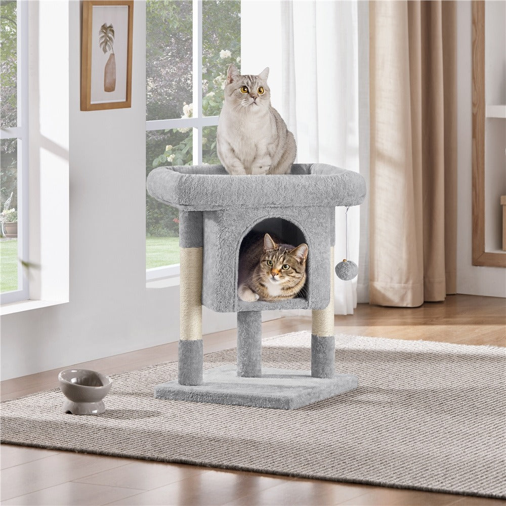 Cat Tree with Space-Saving, 59cm, Costoffs Height 2-Level Tower Furniture - product gallery image 5
