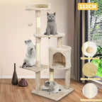 Cat Tree with Tall Large Climbing Tower Kitten Scratching - Cream Color option