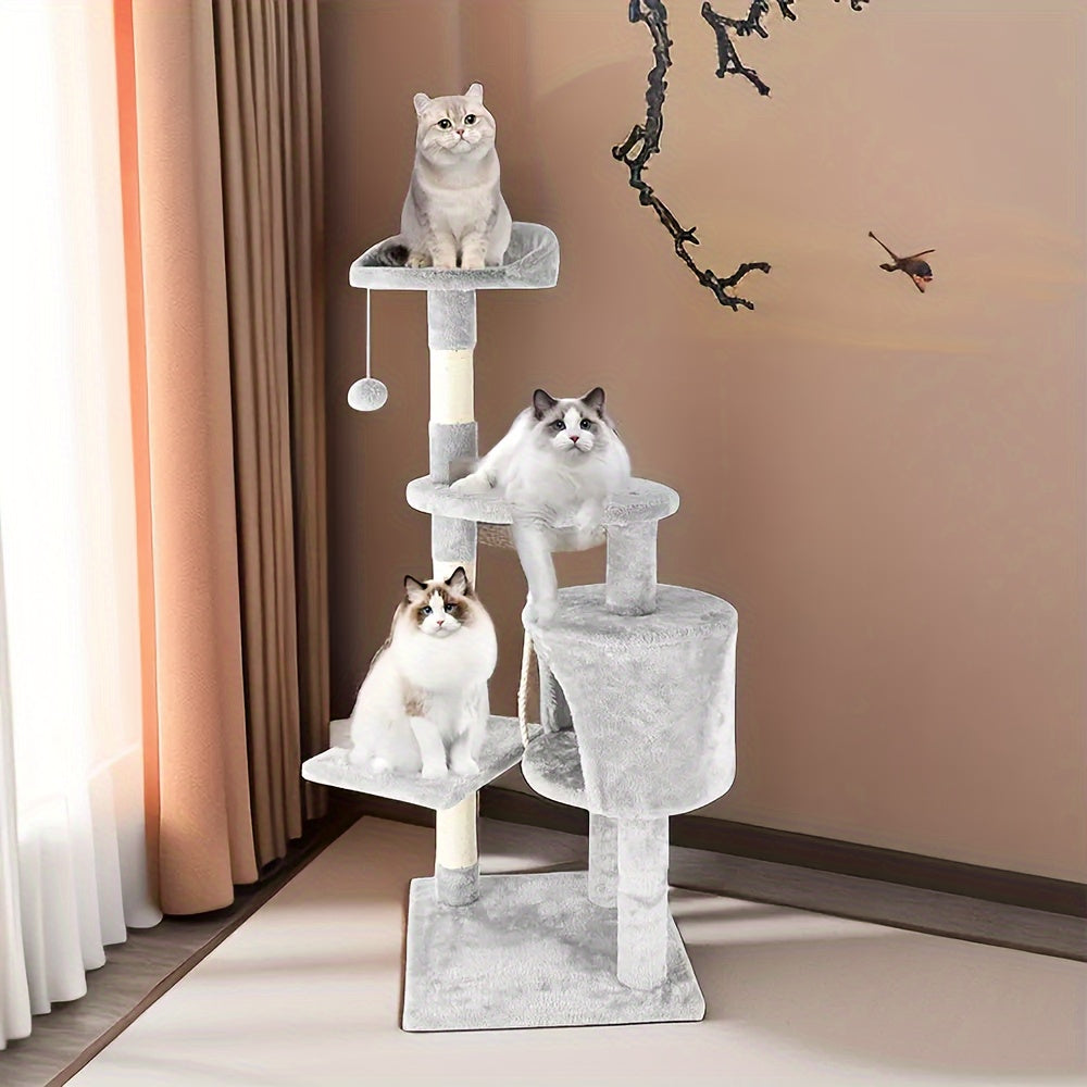 Cat Tree with Tall Large Climbing Tower Kitten Scratching - product gallery image 5