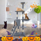 Cat Tree with Tall Multi-Level Tower Activity Centre Indoor - 140CM Cat Tree Scratching Post option