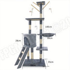 Cat Tree with Tall Multi-Level Tower Activity Centre Indoor - product gallery image 12
