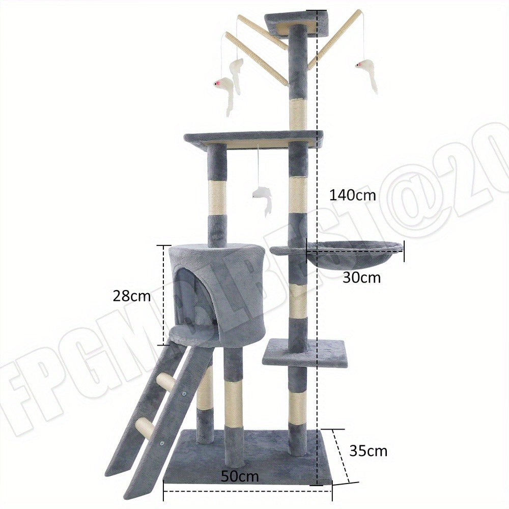 Cat Tree with Tall Multi-Level Tower Activity Centre Indoor - product gallery image 12
