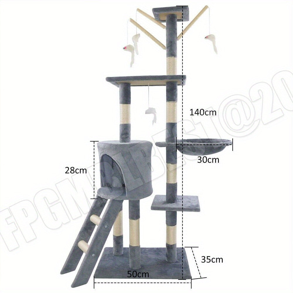 Cat Tree with Tall Multi-Level Tower Activity Centre Indoor - product gallery image 2
