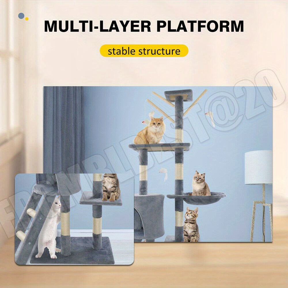 Cat Tree with Tall Multi-Level Tower Activity Centre Indoor - product gallery image 4