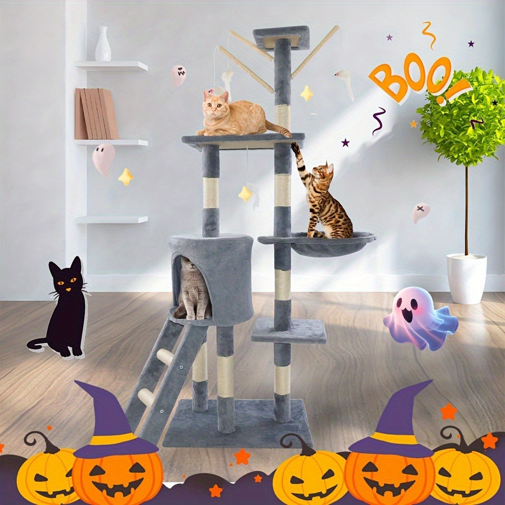 Cat Tree with Tall Multi-Level Tower Activity Centre Indoor