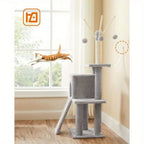 Cat Tree with Tower Indoor Cats Kittens Multi-Level Climbing - product gallery image 10